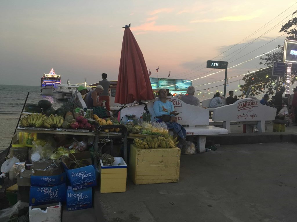 Sihanoukville puuviljamuuja sadamas